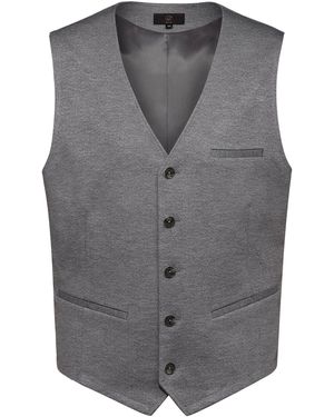 Greiff CASUAL Jerseyweste Regular-Fit Hellgrau meliert