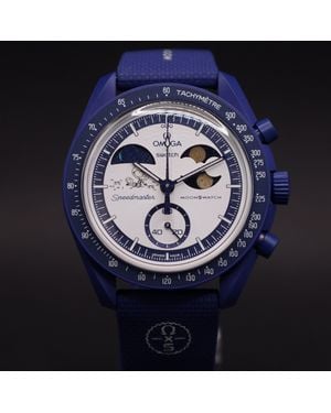 Swatch Chronograph x Omega Moon Mission to Earthphase Moonshine Gold Popcorn - Blau