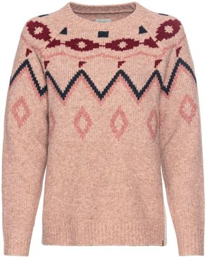 Camel Active Strickpullover mit Norwegermuster - Pink
