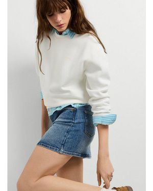 Pepe Jeans Sweatshirt Balu Baumwoll-Mix Mit Rundausschnitt - Grau