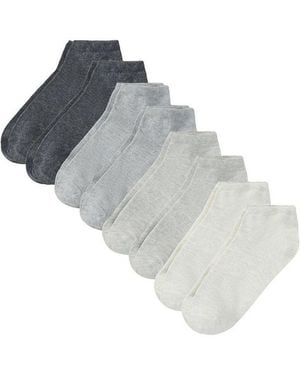 bonprix Sneakersocken (Packung, 8-Paar) Je 2 Pro Farbweg - Grau