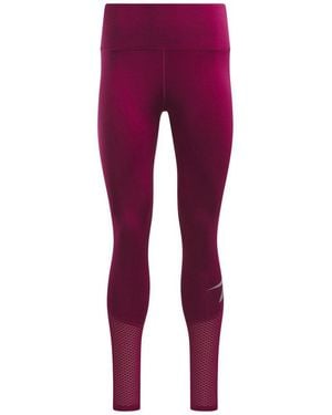 Reebok Lauftights Running Vector Tight Für Bewegungsorientierte Aktivitäten, Aus Polyester Und Elasthan - Lila