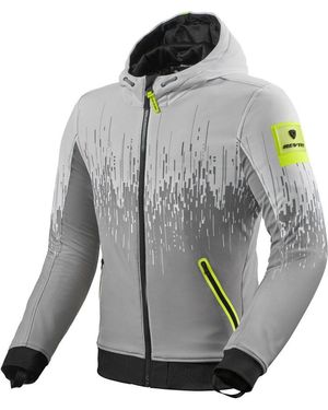 Revit Motorradjacke Quantum 2 WB Motorrad Hoodie / Textiljacke protektoren abriebfest reißverschluss - Grau