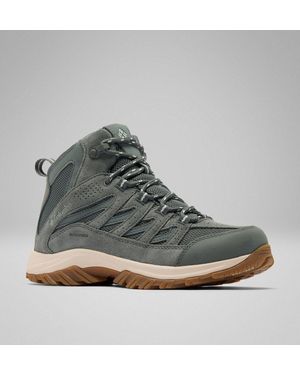 Columbia Crestwood Mid Waterproof Wanderschuh Knöchelhohe Form, Wasserdichte Ausführung, Profilierte Gummilaufsohle - Grau