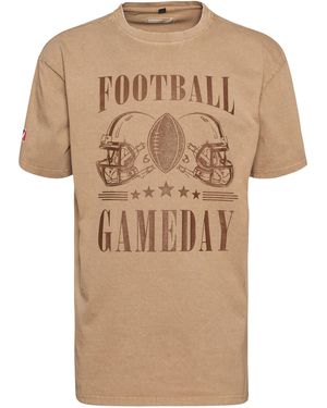 DEF T-Shirt Gameday Tee1 (1-tlg) - Natur