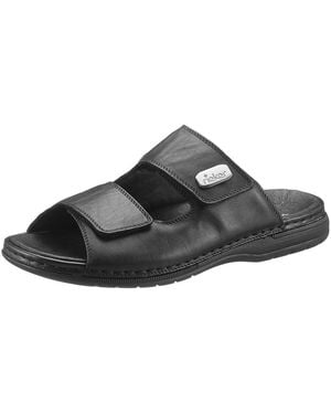 Rieker Pantolette, Sommerschuh, Schlappen, Klettschuh, Mit Zwei Klettverschlüssen - Schwarz