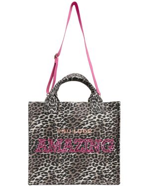Cartoon Abendtasche im Leo-Look - Lila