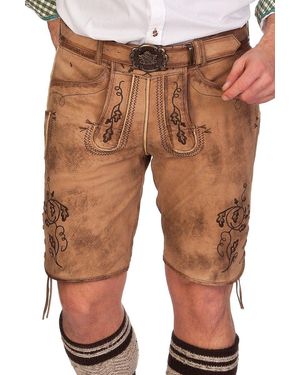 Spieth & Wensky Trachtenlederhose Lederhose kurz - Weiß