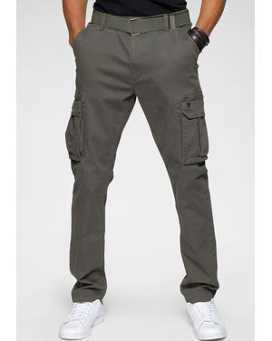 H.i.s. Cargohose (Set, 2-tlg., mit abnehmbarem Gürtel) - Grau
