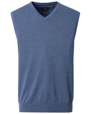 CASA MODA V-Ausschnitt-Pullover Pullunder - Blau