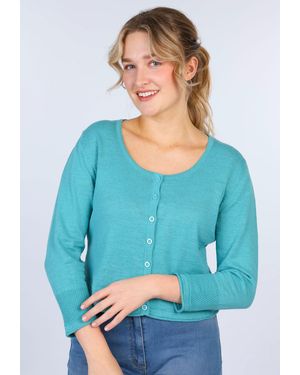 Deerberg Strickjacke Lisella - Blau