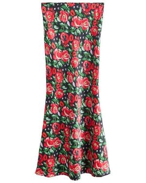 Cath Kidston Midirock Seidiger Midirock Aus Satin (1-Tlg) - Rot