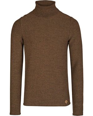 Stapf Strickpullover Rollkragenpullover Neleo - Braun