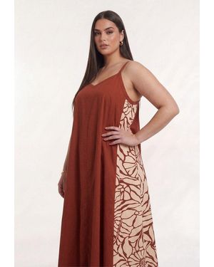 Yoek A-Linien-Kleid Damen Kleid Ärmellos Mit Frontprint - Rot
