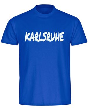 multifanshop T-Shirt Karlsruhe - Blau