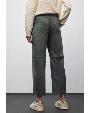Street One Stoffhose Velour - Grau