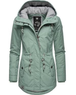 Ragwear Winterjacke Monadis Label Stylischer Winterparka Für Die Kalte Jahreszeit - Grün