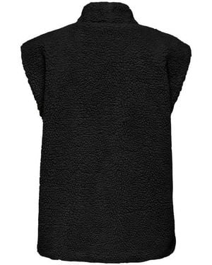 ONLY Plüschweste Onlnikita Teddy Waistcoat Otw Kunstfaser - Schwarz