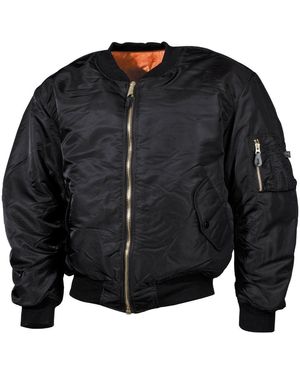 MFH Outdoorjacke US Pilotenjacke MA1, schwarz, große Größen