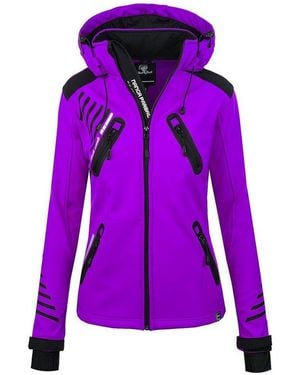 Rock Creek Softshelljacke Damen Softshelljacke Wanderjacke D-390 - Lila