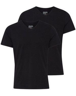 Blend T-Shirt Bhdinton (2-Tlg) 2Er Pack T-Shirt Mit V-Ausschnitt - Schwarz