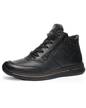 Ara Osaka Schnürboots Herbstboots, Mit Beidseitigen Reißverschlüssen, H-Weite (Sehr Weit) - Schwarz