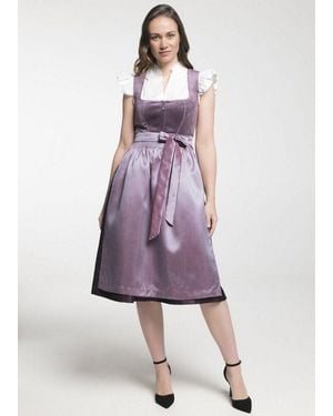 Spieth & Wensky Dirndl Doreen (1-Tlg) Mit Eckigen Ausschnitt - Lila