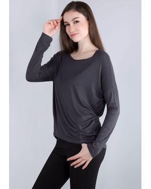 Imperial Langarmshirt in lässiger "O - Schwarz