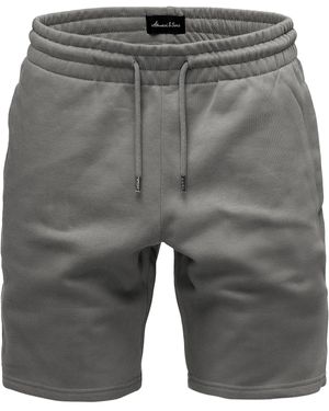 Amaci&Sons Sweatshorts WORTHINGTON Shorts Bermuda Sweat Short Hose Regular Fit - Grau