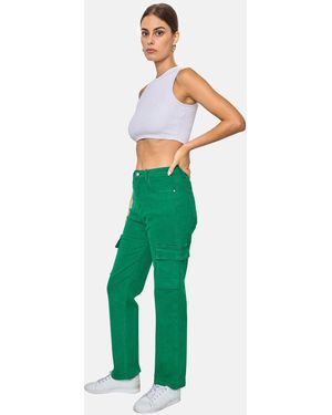 Elara Schlag Cargohose (1-tlg) - Grün