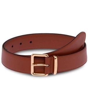 Miu Miu Cinturón Con Logo, Talla - Marrón