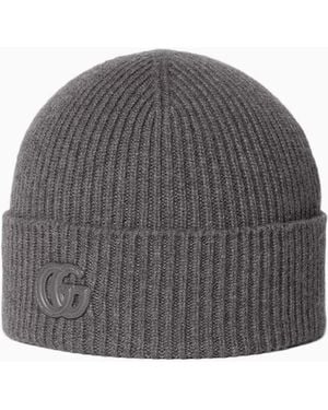 Gucci Gorro De Cashmere, Talla - Gris