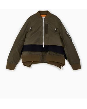 Sacai Bomber A Capas, Talla - Marrón