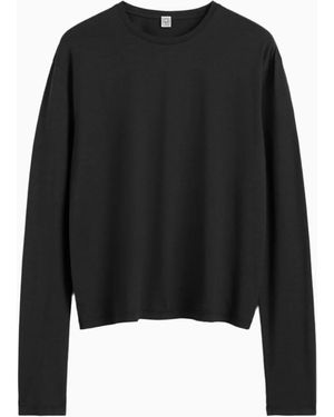 TOTEME Camiseta Clásica De Manga Larga, Talla - Negro