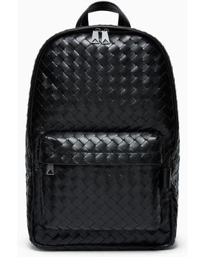 Bottega Veneta Mochila Intrecciato, Talla - Negro