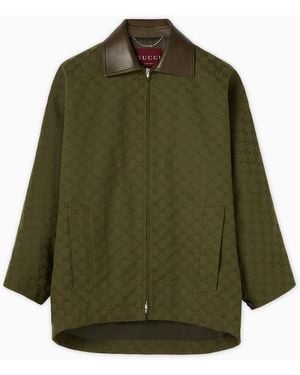 Gucci Chaqueta De Lona Gg, Talla - Verde