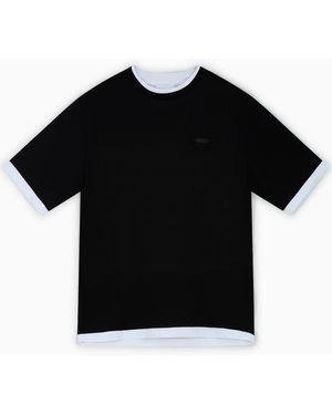 Prada Camiseta Efecto Doble, Talla - Negro