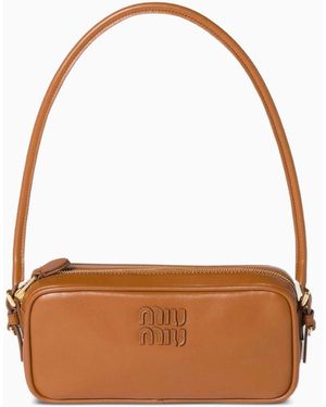 Miu Miu Mini Bolso Con Logo, Talla - Blanco