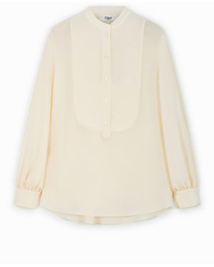 Chloé Blusa De Cuello Mao, Talla - Neutro