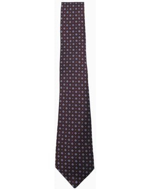 Canali Corbata Con Motivo Floral, Talla - Morado