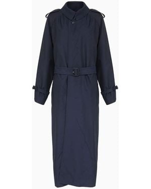 Maison Margiela Trench Larga, Talla - Azul