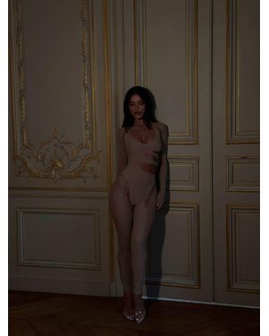 Outcast Kingston Jumpsuit Nude Diamontes - Natural