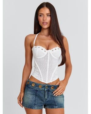 Outcast Merlo Shorts Denim - White