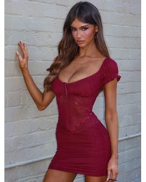 Outcast Rosemary Mini Dress Burgundy - Red