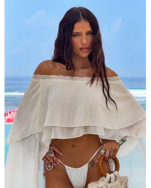 Outcast Miriama Top Cream - Blue