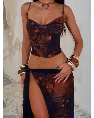 Outcast Gioconda Maxi Skirt Dusk - Brown