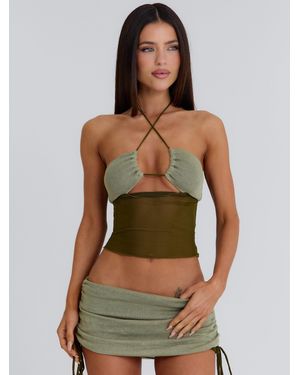 Outcast Aubri Top Khaki - Green