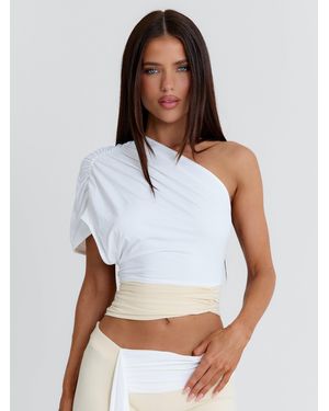 Outcast Linday Crop Top And Cream - White