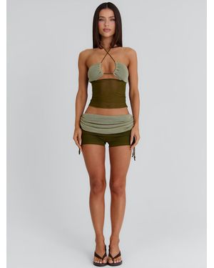 Outcast Aubri Shorts Khaki - Green