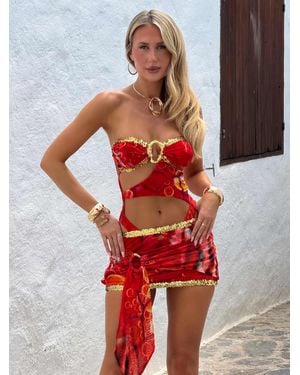 Outcast Bellinia Mini Skirt Fuego - Red